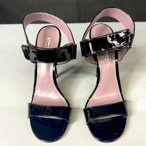 Charles David size 7 1/2 black Patent heels